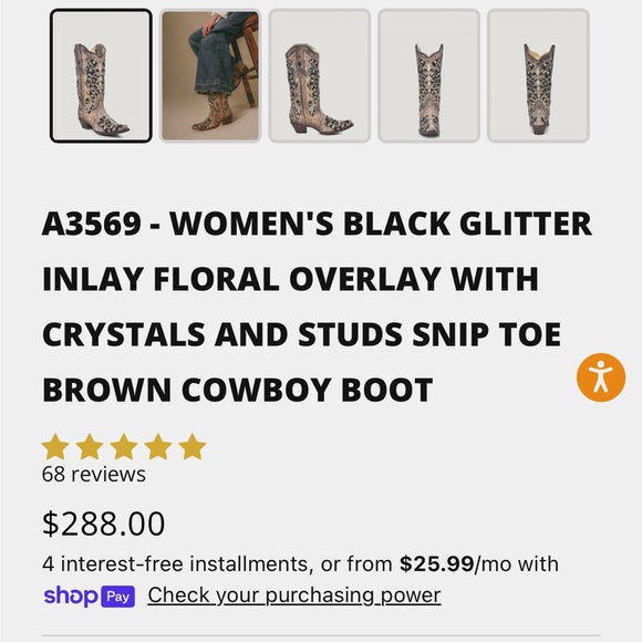 Corral Inlay Sequin boots - Picture 6 of 6